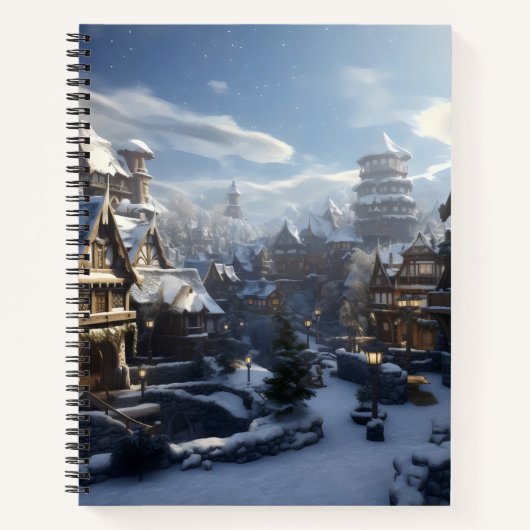Fantasiestad in de Winter Notitieboek (Voorkant)