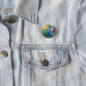 Fantasiesterren Blauwgaai Ronde Button 3,2 Cm (In situ)