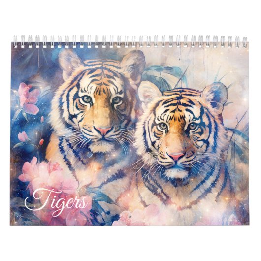 Fantasiestijgers in abstracte stijl kalender (Hoes)