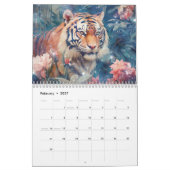 Fantasiestijgers in abstracte stijl kalender (Feb 2027)