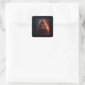 Fantasiestijl Clown Gezicht Tijger Mot Vierkante Sticker (Tas)