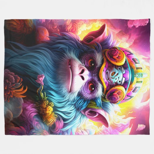 Fantasiestijlaap Fleece Deken (Voorkant (Horizontaal))