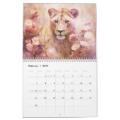 Fantasiestijlen Leeuwen in Abstracte Stijl Kalender (Feb 2027)