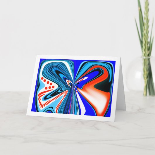 Fantasiestil bloemkunst kaart (Voorkant)