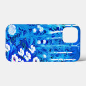 Fantasiestof met bloemen en vogels Case-Mate iPhone case (Achterkant (horizontaal))