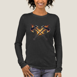 Fantasiestrijdbijlen met vurige energie – Krachtig Tri-Blend Shirt