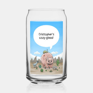 Fantasiestrijdinosaurussen Blikvorm Glas