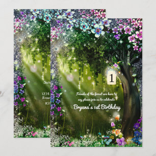 Fantasiestruik Enchanted Glow Bos Bloemen Kaart