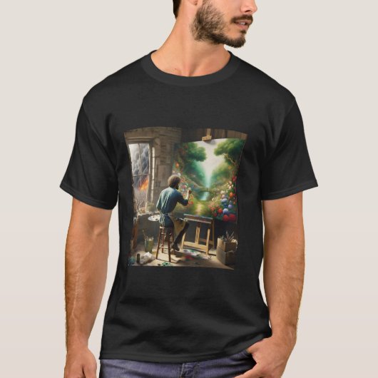 Fantasiestuin vol met bloemen t-shirt (Voorkant)