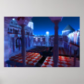 Fantasieten: Courtyard of the Palace Print (Voorkant)
