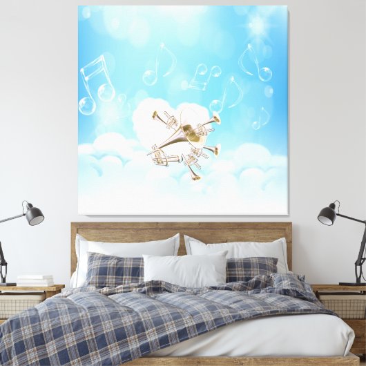 Fantasietrompetten gewikkeld canvas (Insitu (Slaapkamer))