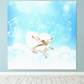 Fantasietrompetten gewikkeld canvas (Insitu (Houten vloer))