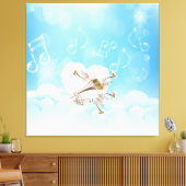 Fantasietrompetten gewikkeld canvas afdruk (Insitu (Woonkamer))