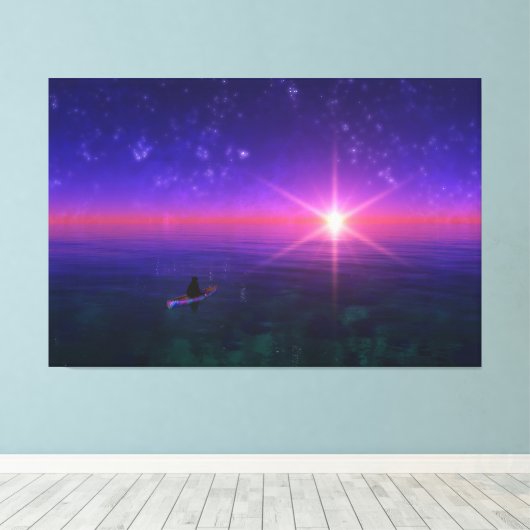 Fantasiets: Op het Zee Canvas afdrukken (Insitu (Houten vloer))