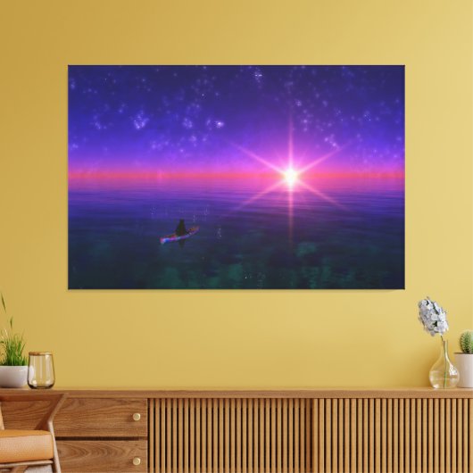 Fantasiets: Op het Zee Canvas afdrukken (Insitu (Woonkamer))