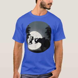 fantasievienolifant onder volle maan licht t-shirt