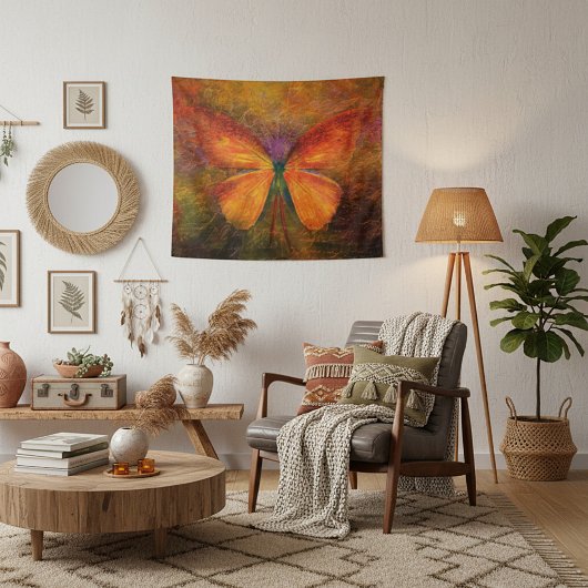 Fantasievlinder wandkleed