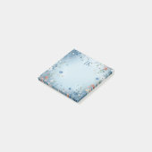 Fantasievol Bloemmotief Blauwe Gepersonaliseerde M Post-it® Notes (Schuin)