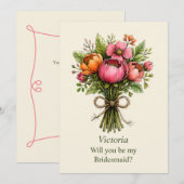 Fantasievol Boeket Bruidsfeest Voorstel (Voorkant / Achterkant)