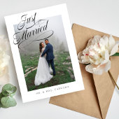 Fantasievol getrouwd Elopement Foto Aankondiging