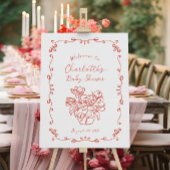 Fantasievol handgeschreven geïllustreerde baby sho poster