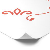 Fantasievol handgeschreven geïllustreerde baby sho poster (Hoek)