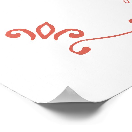 Fantasievol handgeschreven geïllustreerde baby sho poster (Hoek)