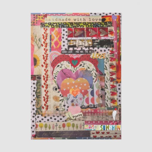 Fantasievol Hart Papier Kunst Tissuepapier (Voorkant)