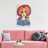 Fantasievol Portret Canvas Afdruk (Insitu (Woonkamer))