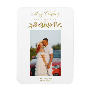 Fantasievol Schrift Citaat Foto Kerst Familie Goud Magneet