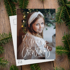 Fantasievol Schrift Prettig Kerst 2 Foto Feestdagenkaart