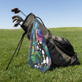 Fantasievolle Abstracte Zeemeermin Nautilus Turquo Golfhanddoek (Groen)