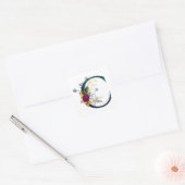 Fantasievolle bloemletter 'C' Vierkante Sticker (Envelop)