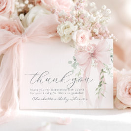 Fantasievolle Boog Bloemige Eucalyptus Baby Shower Bedankkaart