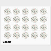 Fantasievolle Botanische Ronde Sticker (Vel)