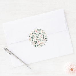 Fantasievolle Botanische Ronde Sticker