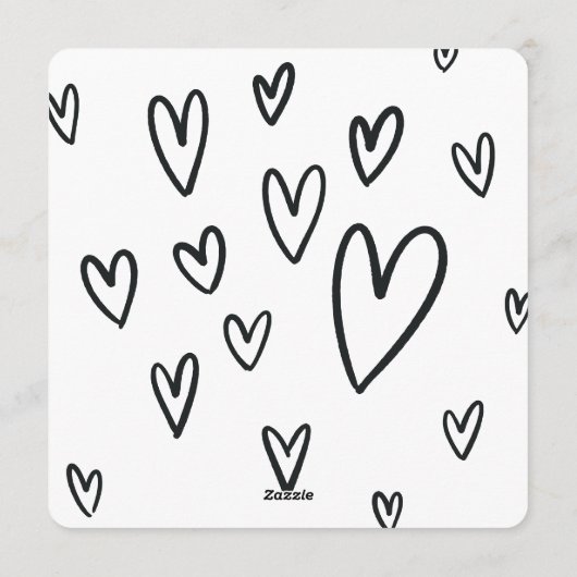 Fantasievolle Doodles Trouw Bruid Save the Date Kaart (Achterkant)