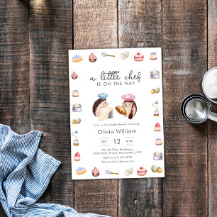 Fantasievolle Egeltje Kleine Chef Bakker Baby Show Kaart