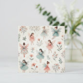 Fantasievolle feeën printontwerp kaart (Staand voorkant)