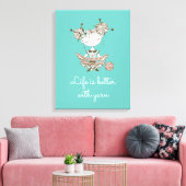 Fantasievolle Garengekkinde Canvas Afdruk (Insitu (Woonkamer))