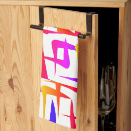 Fantasievolle geometrische Formen Theedoek