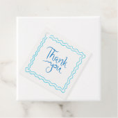Fantasievolle Handgeschreven Blauwe Bedankt  Bedankjes Labels (In situ)