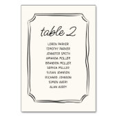 Fantasievolle handgetekende Franse zitplaatskaartj Kaart (Voorkant)