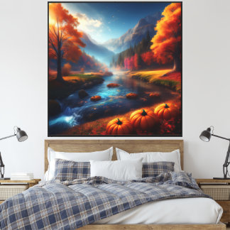 Fantasievolle Herfst Canvas Wandkunst 40x40 inch Afdruk