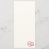 Fantasievolle Huwelijk Rode Hitte Huwelijksmenu Menu (Achterkant)