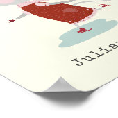 Fantasievolle IJsbaan Muis Vakantie Naam Custom Poster (Hoek)