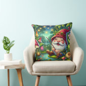 Fantasievolle Kabouter die vist in een Magisch Bos Kussen (Stoel)