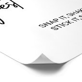 Fantasievolle kalligrafie foto gastboek poster (Hoek)