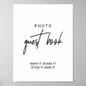 Fantasievolle kalligrafie foto gastboek poster (Voorkant)