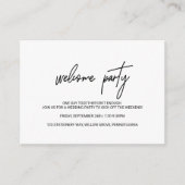 Fantasievolle kalligrafie huwelijksontvangstfeest informatiekaartje (Voorkant)